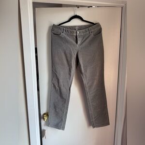 J. Jill Women's Slim Leg Gray Corduroy Pants